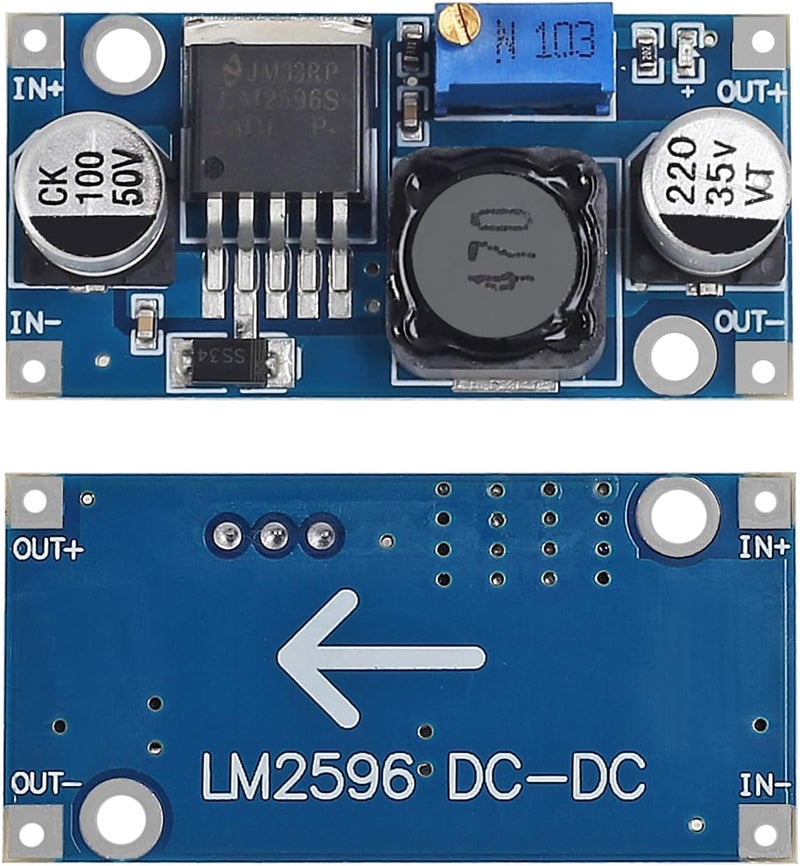 AiTrip 5 Pack LM2596 DC to DC Buck Converter 3.0-40V to 1.5-35V Power Supply Step Down Module - Image 2