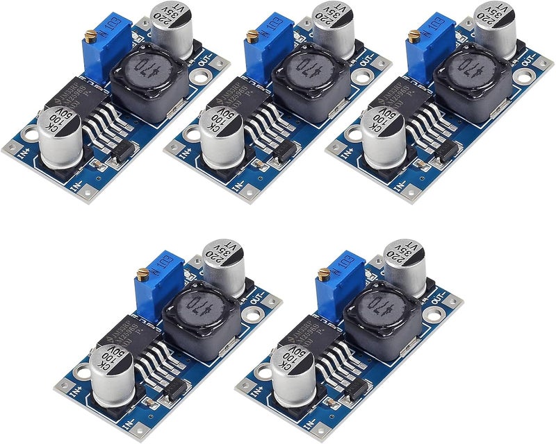 AiTrip 5 Pack LM2596 DC to DC Buck Converter 3.0-40V to 1.5-35V Power Supply Step Down Module - Image 1