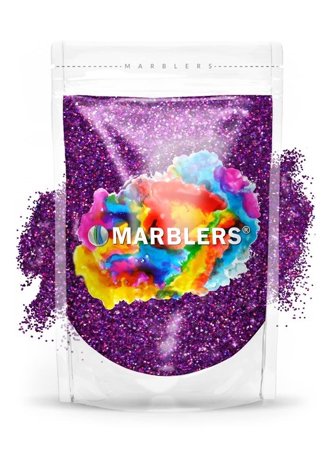 MARBLERS Holographic Glitter [Holo Magenta] 3oz (85g) | Fine | Non-Toxic, Vegan, Cruelty-Free | Face, Body, Eyeshadow, Hair, Festival, Party Makeup | Nail Art, Polish | Resin, Tumbler, Slime, Craft - Image 1