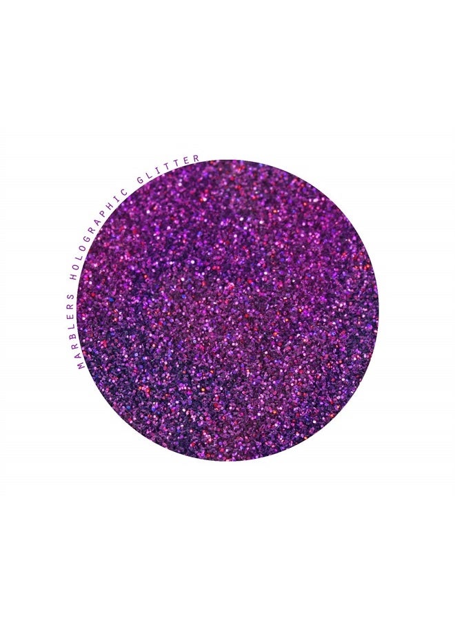 MARBLERS Holographic Glitter [Holo Magenta] 3oz (85g) | Fine | Non-Toxic, Vegan, Cruelty-Free | Face, Body, Eyeshadow, Hair, Festival, Party Makeup | Nail Art, Polish | Resin, Tumbler, Slime, Craft - Image 2
