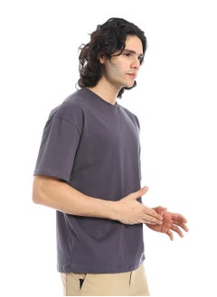 Andora Crew Neck Short Sleeves T-Shirt_Lead Grey  - Image 2