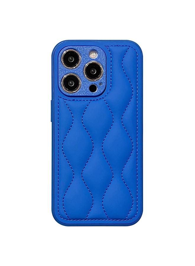 S-TOP Case For iPhone 15 Pro Max Fine Hole 8-shaped Texture Eiderdown Airbag Phone Case - Image 1