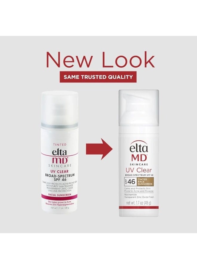 EltaMD UV CLEAR BROAD SPECTRUM SPF 46 TINTED FACE SUNSCREEN, 1.7OZ (48G) - Image 3