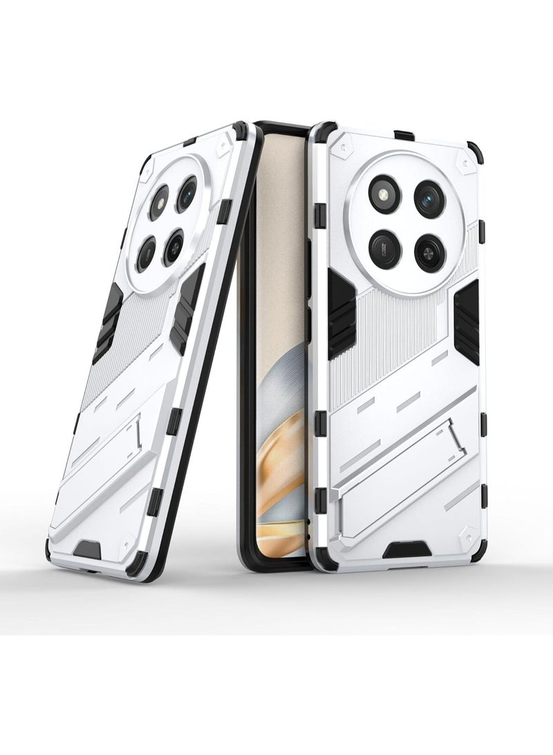 عام غطاء متوافق مع Honor X9c 5G، غطاء واقي من TPU مقاوم للصدمات مع إطار من البولي كربونات الصلب، غطاء واقي هجين مع حامل مخفي قابل للطي لـ Honor X9C. - Image 1