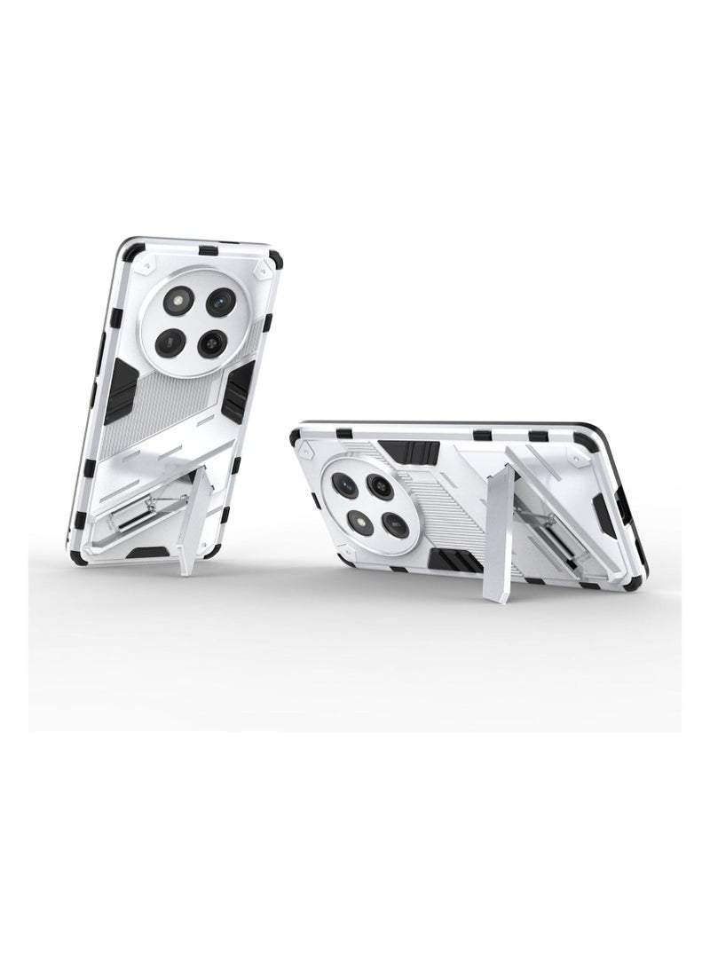 عام غطاء متوافق مع Honor X9c 5G، غطاء واقي من TPU مقاوم للصدمات مع إطار من البولي كربونات الصلب، غطاء واقي هجين مع حامل مخفي قابل للطي لـ Honor X9C. - Image 2