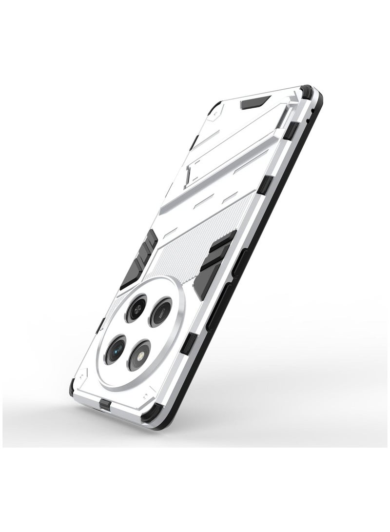 عام غطاء متوافق مع Honor X9c 5G، غطاء واقي من TPU مقاوم للصدمات مع إطار من البولي كربونات الصلب، غطاء واقي هجين مع حامل مخفي قابل للطي لـ Honor X9C. - Image 3