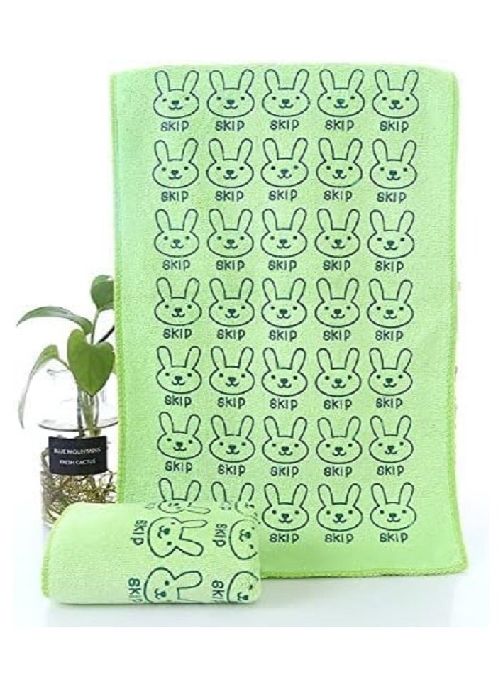 5 Pieces Cotton Bath Towels Soft Dry Multicolor - Microfiber Kitchen Towel Cat or Bear Design - Microfiber - Multicolor - Image 5