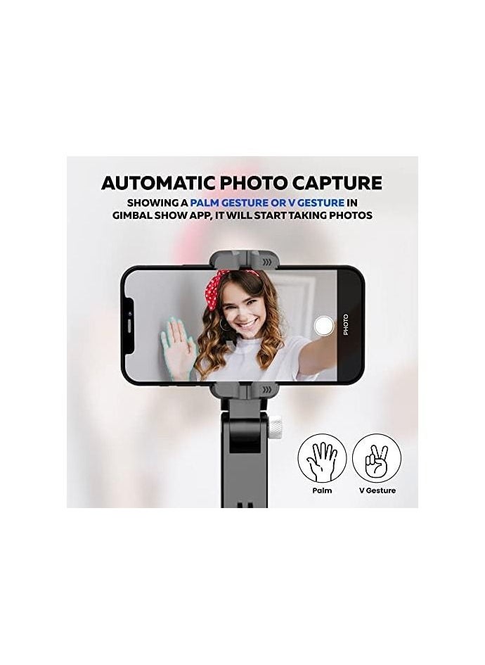 KASTWAVE - G2 Gimbal, with LED Fill Light, Anti-Shake 1-Axis Gimbal Stabilizer with 360° Rotation with Bluetooth Remote, Auto Balance for Vlog, for Live Video Recording, with App, Phone Gimbal Stabilizer - Image 1