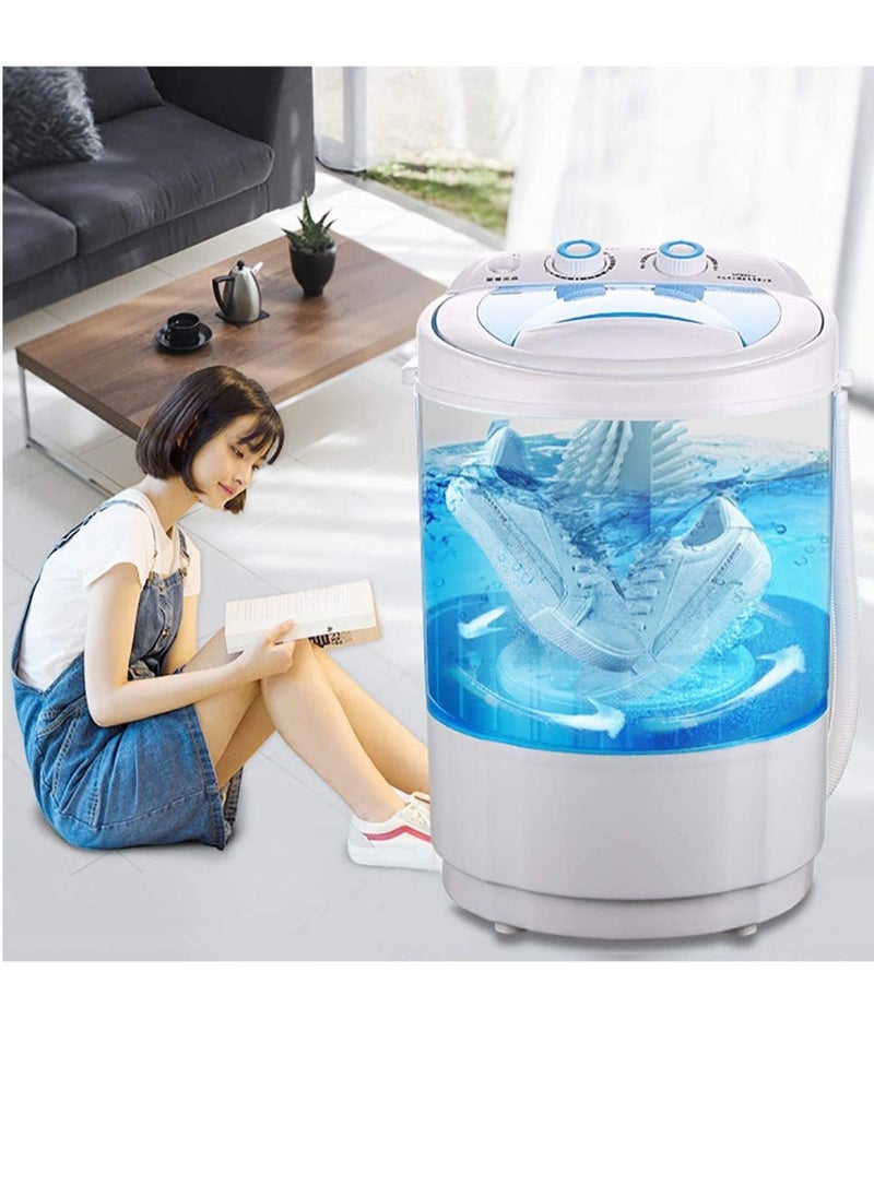 ELTRAZONE - Shoe Washing Machine Small Household, Portable Lazy Washing Machine, 360° Cleaning, 10 Minutes Fast Cleaning, Safe Material Does Not Hurt Shoes Blue/White - Image 1