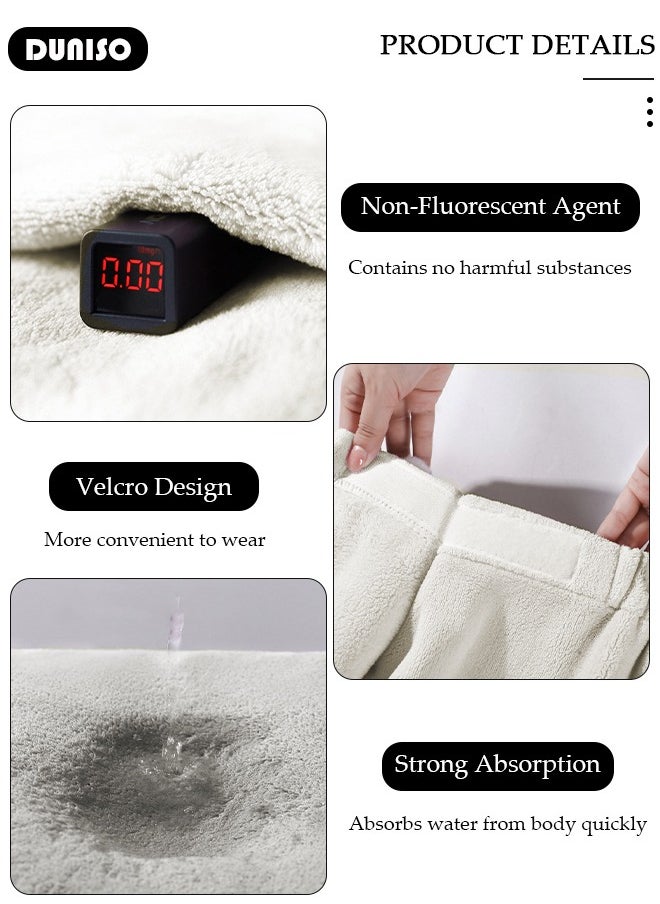 DUNISO - Women's Bath Robe, Wearable Bath Towel Wrap Shower Wrap Lightweight Long Knit Bathrobe, Soft Sleepwear Belted Bathrobe for Female - Image 1