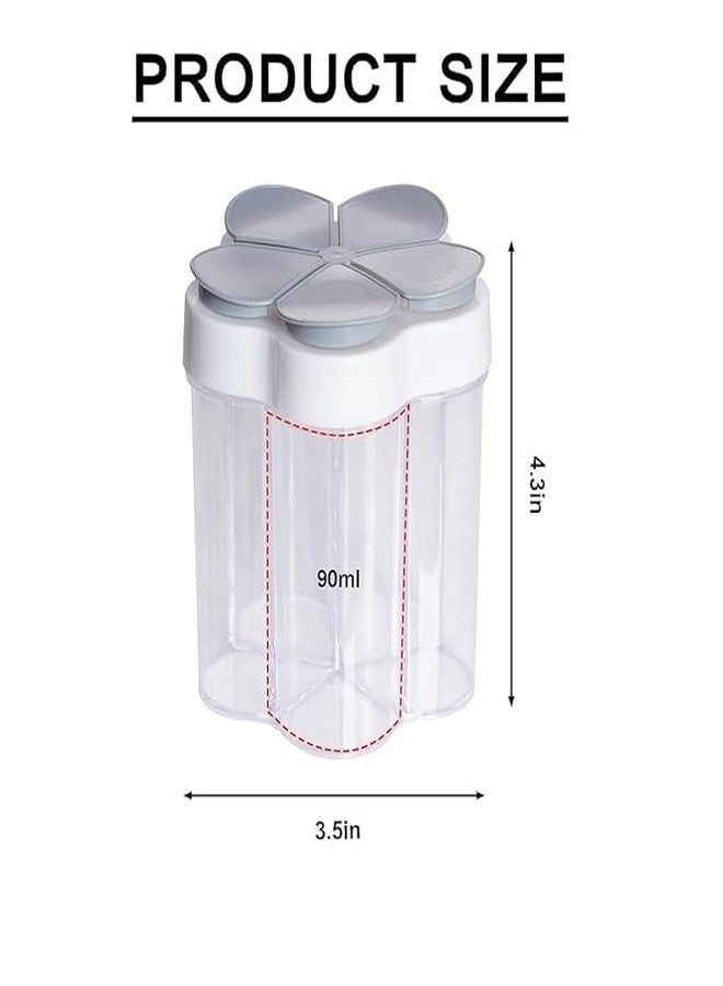 Cyrox Camping Seasoning Jar 5 in 1 Multi Use Seasoning Jar for Spice for Outdoor Travel, Multi Components Kitchen Spice Tank, Salt, Pepper, Sugar Dispenser Spices Shaker (2pcs) - Image 2
