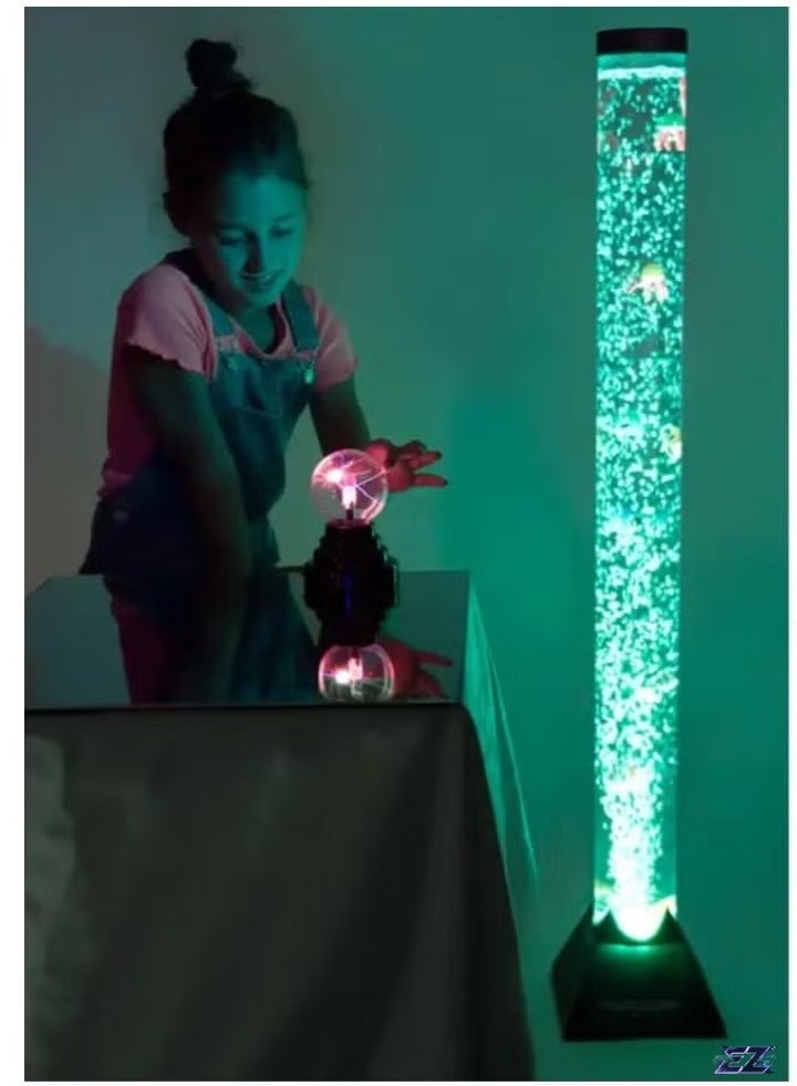 Raxoom Fish Bubble Lamp –Stunning Sea Creature Design with Jellyfish & Seahorse, 90cm Tall, 7 Changing Colors for a Unique Sensory Experience, Metallic Finish – Ideal for Relaxation, Stress Relief, & Home Décor – Perfect Gift for All Ages - Image 2