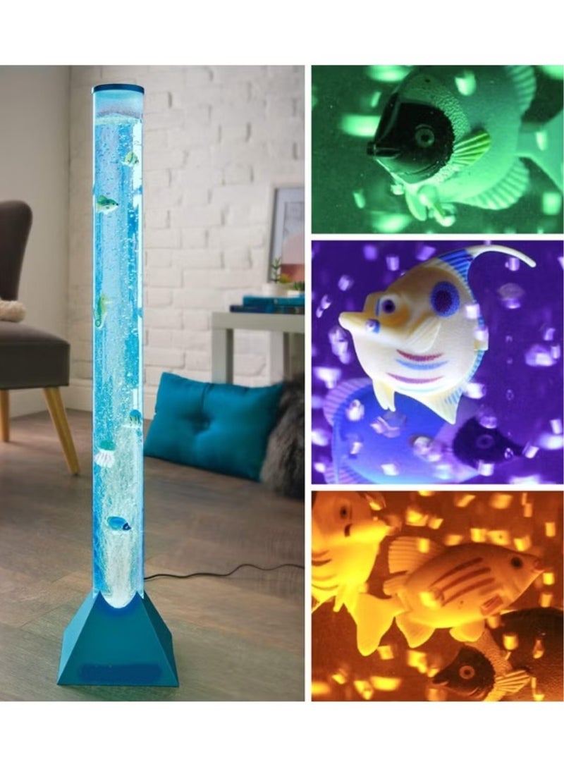 Raxoom Fish Bubble Lamp –Stunning Sea Creature Design with Jellyfish & Seahorse, 90cm Tall, 7 Changing Colors for a Unique Sensory Experience, Metallic Finish – Ideal for Relaxation, Stress Relief, & Home Décor – Perfect Gift for All Ages - Image 3