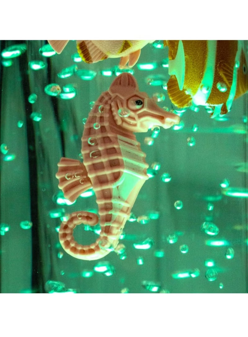 Raxoom Fish Bubble Lamp –Stunning Sea Creature Design with Jellyfish & Seahorse, 90cm Tall, 7 Changing Colors for a Unique Sensory Experience, Metallic Finish – Ideal for Relaxation, Stress Relief, & Home Décor – Perfect Gift for All Ages - Image 4