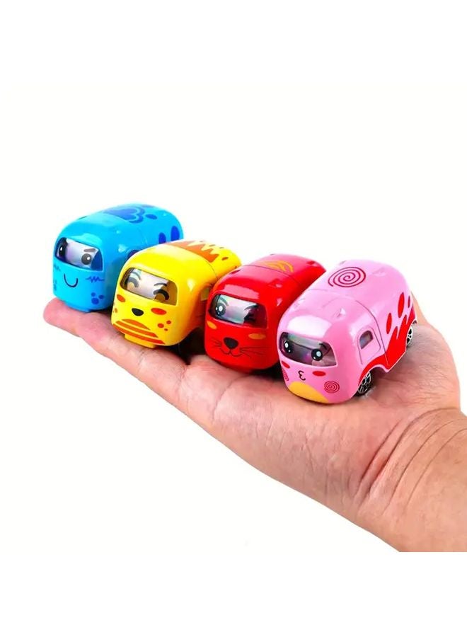 Mini Alloy Toy Car Cute Cartoon Bus Inertia Driven Vehicle Gift For Kids 3 Years Up - Image 4