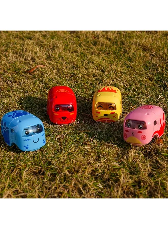 Mini Alloy Toy Car Cute Cartoon Bus Inertia Driven Vehicle Gift For Kids 3 Years Up - Image 2