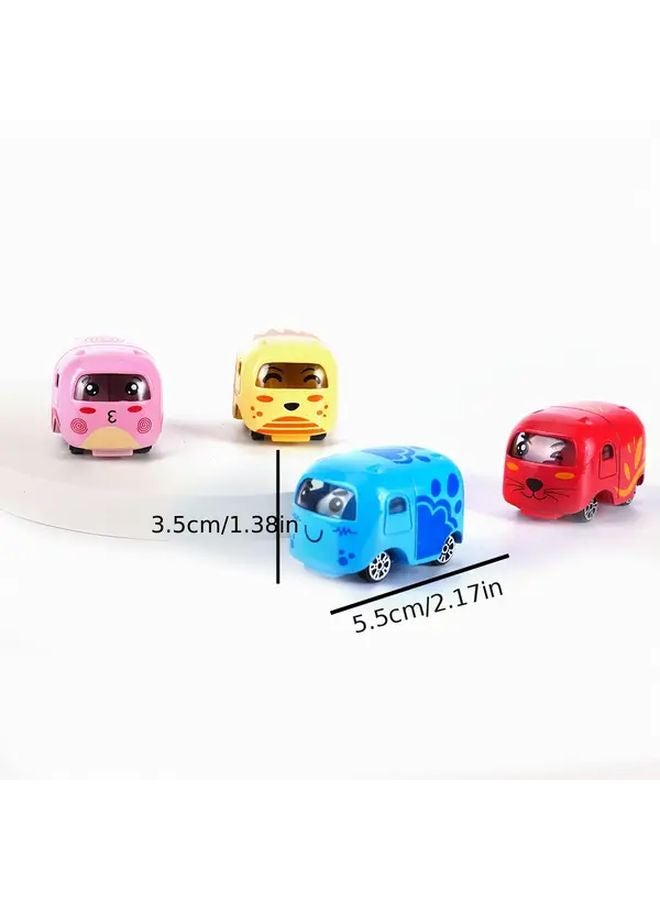 Mini Alloy Toy Car Cute Cartoon Bus Inertia Driven Vehicle Gift For Kids 3 Years Up - Image 3