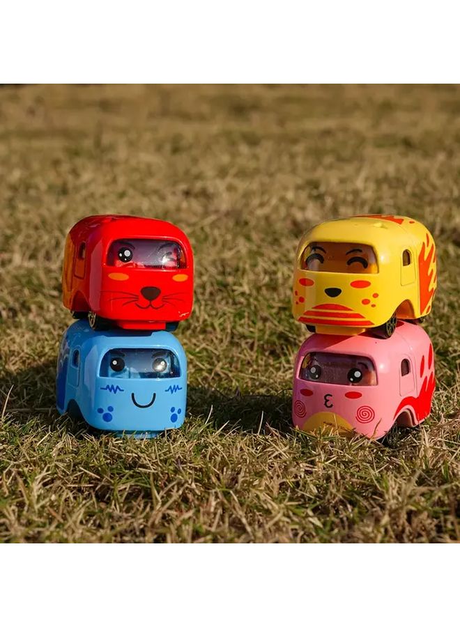 Mini Alloy Toy Car Cute Cartoon Bus Inertia Driven Vehicle Gift For Kids 3 Years Up - Image 5