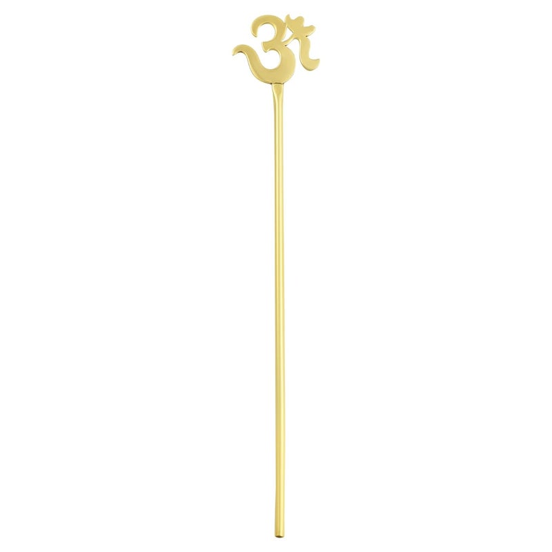memoir Brass Goldplated OM Puja Wedding Toran Stick Hindu Spiritual Puja Item HDSC5198 - Image 3