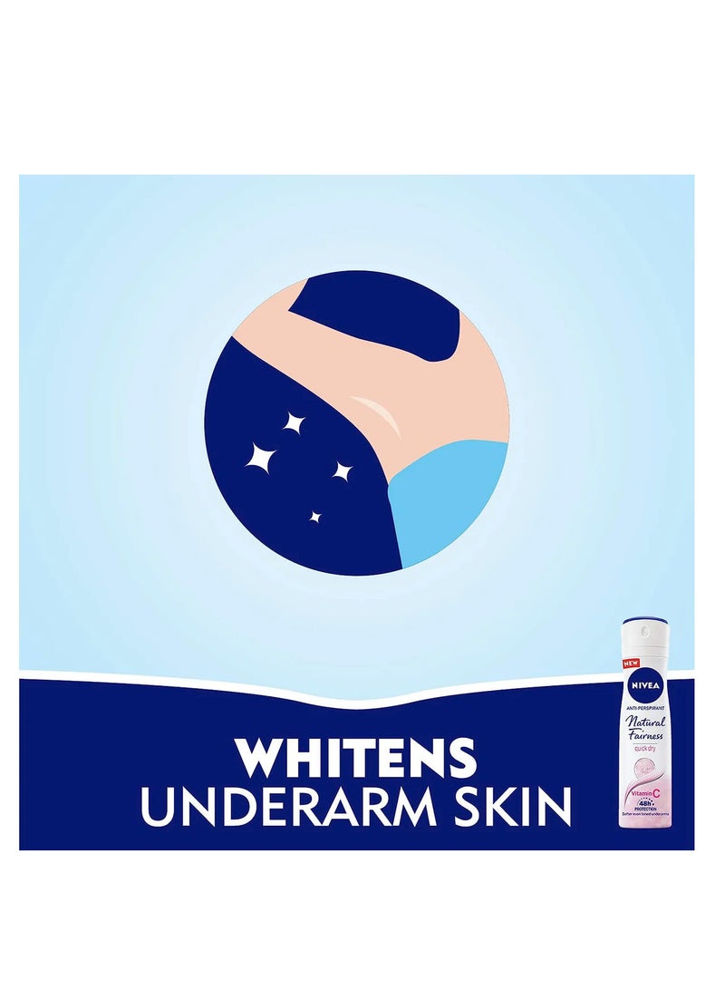 نيفيا 3 عبوات من مضاد التعرق سبراي ناتشورال ريدينس للنساء من نيفيا 150مل - Image 3