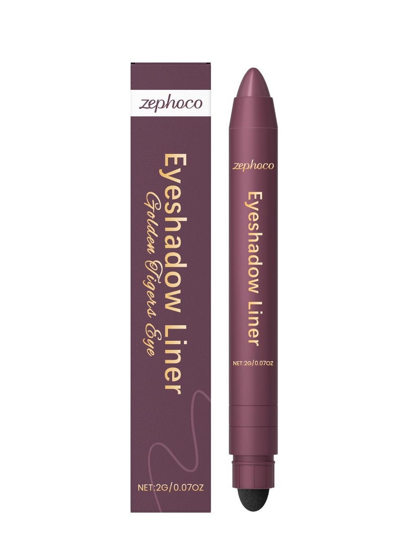zephoco 2 In 1 Eyeliner Eyeshadow, Long-Lasting Waterproof Smudge-Proof Duo Eye Shadow Stick, Two-Color Eyeliner, Gentle & Smooth Application, Easy to Color, Creat Smokeshow Make Up (Purple) - Image 1