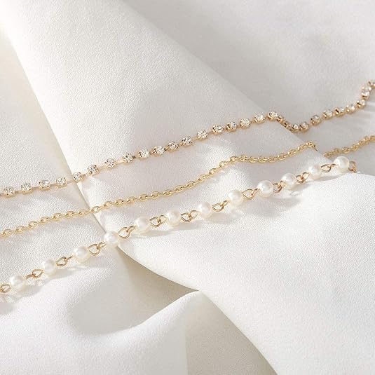 Shidara 1 Pcs Premium Crystal Head Chain Jewelry Pearl Gold Hair Bridal Headpiece Hair Accessories for Women - Image 4