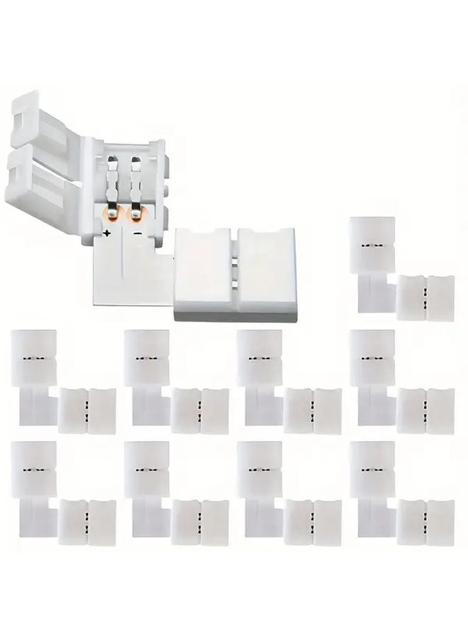 10 قطعة موصل L خالي من اللحام بعرض 8 مم وطرفين لشريط LED SMD 3528 2835 - Image 2