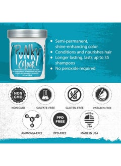 Semi Permanent Conditioning Hair Color, Vegan, PPD and Paraben Free, may last for 5-40 washes, 3.5oz, Turquoise - pzsku/Z7810E8ACFE9491E81FCDZ/45/_/1681081357/470c5e18-7019-451d-a2f5-90036696060c