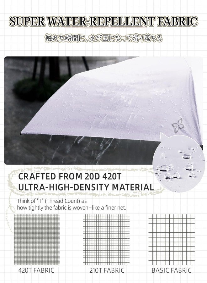 LILAC Mini Compact Travel Umbrella, 3.7Oz Ultralight Carbon Fiber UPF 50+ UV Protection Umbrellas for Rain & Sun, Portable Small for Backpack Car, for Women Men Kids, TSA Approved - Image 5