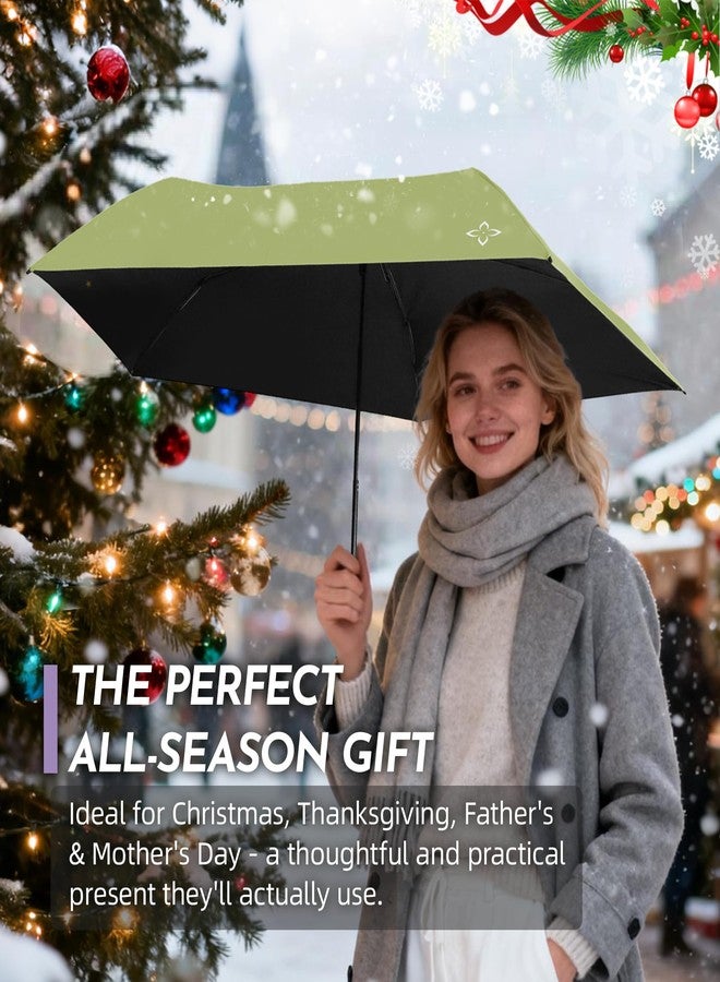 LILAC Mini Compact Travel Umbrella, 3.7Oz Ultralight Carbon Fiber UPF 50+ UV Protection Umbrellas for Rain & Sun, Portable Small for Backpack Car, for Women Men Kids, TSA Approved - Image 2