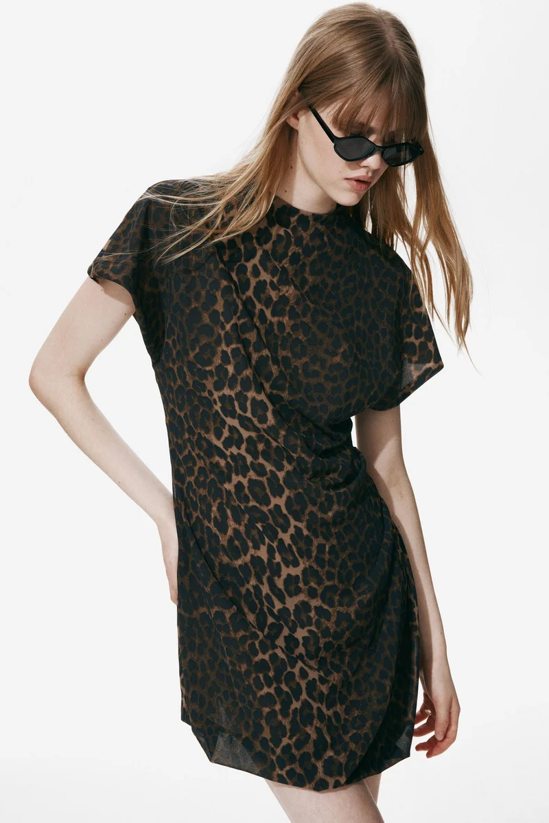 H&M Draped turtleneck dress