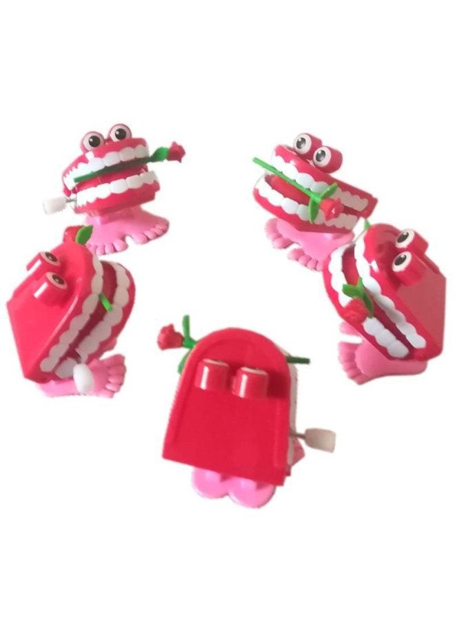 Upper Chain Jumping Teeth Oral Accessories Toys Teeth Dental Objects Gifts Jumping Clockwork Teeth-Color:Teeth With Top Hat - Image 5