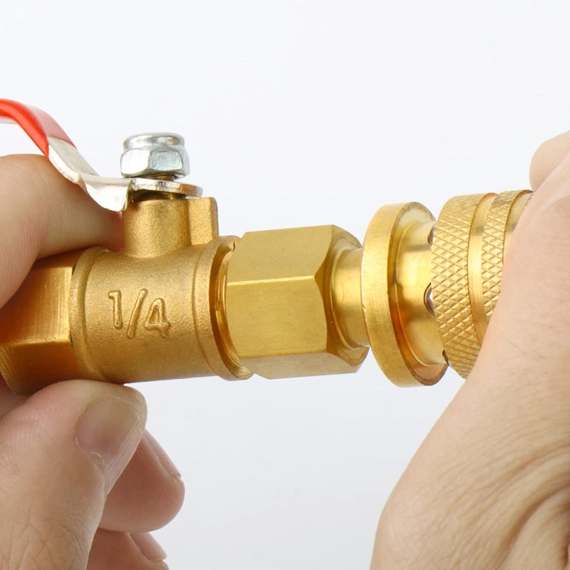 ChillWaves 1/4-Inch Brass Female Industrial Coupler - 12-Pack Quick Connect Air Hose Fittings - Image 5