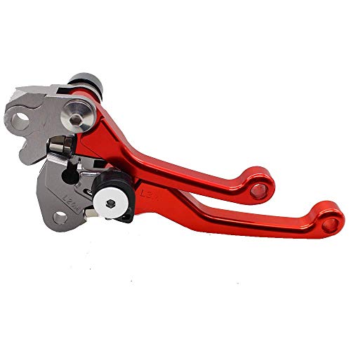Krace CNC Motorcross Dirt Bike Pivot Brake Clutch Levers Set Fit For Honda CRF250R CRF450R 20042006 CR125R250R 20042007 CRF250X CRF450X 20042017 w 78 22mm Rubber Hand Grips - Image 3