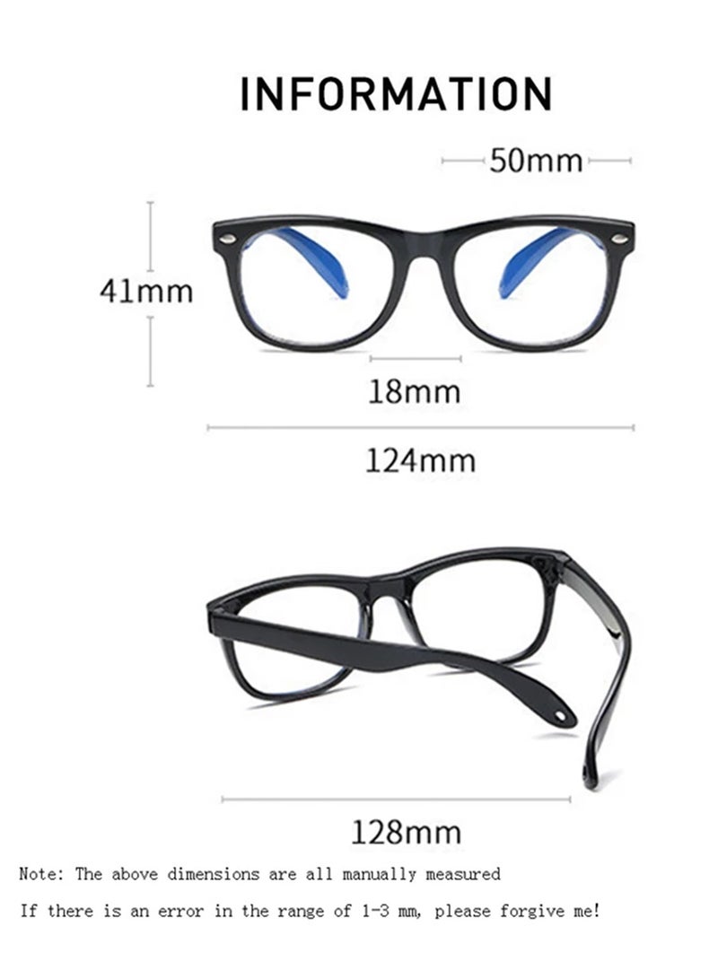 Kids Computer Glasses Blue Light Blocking Filter Gaming Goggles Silicone Frame Child Anti Blue Ray Eyewear Red + Black - Image 3