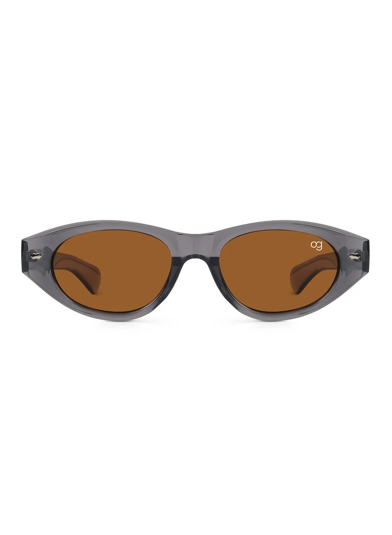 Woggles  Designer Brown Oval Sunglasses| Men &Women| 100% Uv Protection  | Best Price UAE
