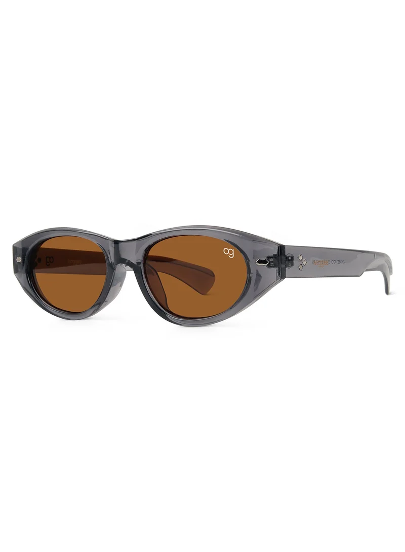 Woggles  Designer Brown Oval Sunglasses| Men &Women| 100% Uv Protection  | Best Price UAE