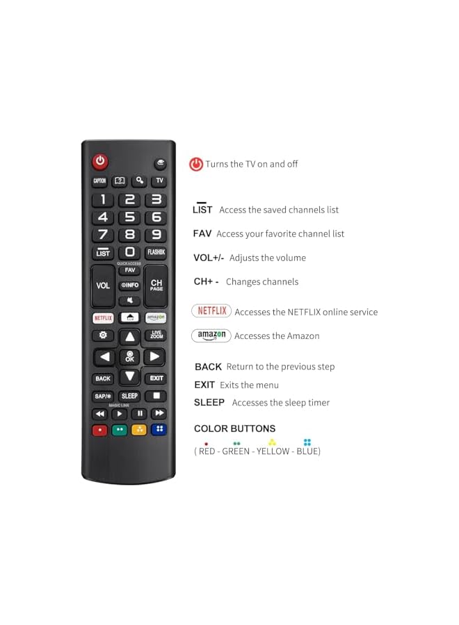 ELTRAZONE Universal Remote Control for LG Smart TV,Replacement for All LG Smart LCD LED OLED UHD HDTV Plasma 3D 4K TVs AKB75095307 AKB75375604 AKB75675304 AKB74915305 AKB76037601 AKB75675313 AKB75855 - Image 5