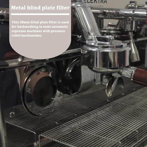 HNF 58mm Backflush Inser, Backflush Filter Espresso, Stainless Steel Back Flush Blind Filter Basket Fits for Breville Gaggia Classic and other Espresso Machines Espresso Cleaning Disc (2-Piece Set) - Image 4