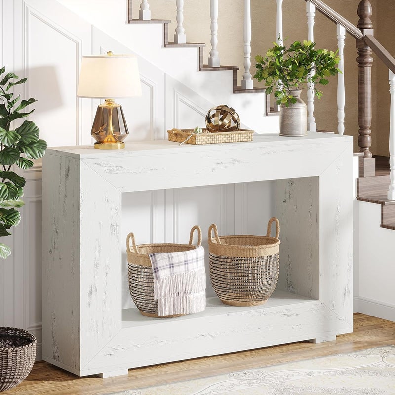 Tribesigns Farmhouse Console Table, 47 Inches Entryway Console Table with Storage, Industrial Hallway Accent Table for Living Room, Entrance - Image 5