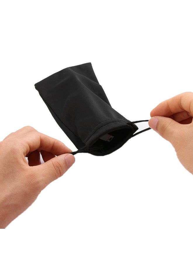 4 قطع حقيبة نظارات شمسية من الألياف الدقيقة مقاومة للغبار حقيبة تخزين للنظارات مع 4 قطع قماش تنظيف - Image 4