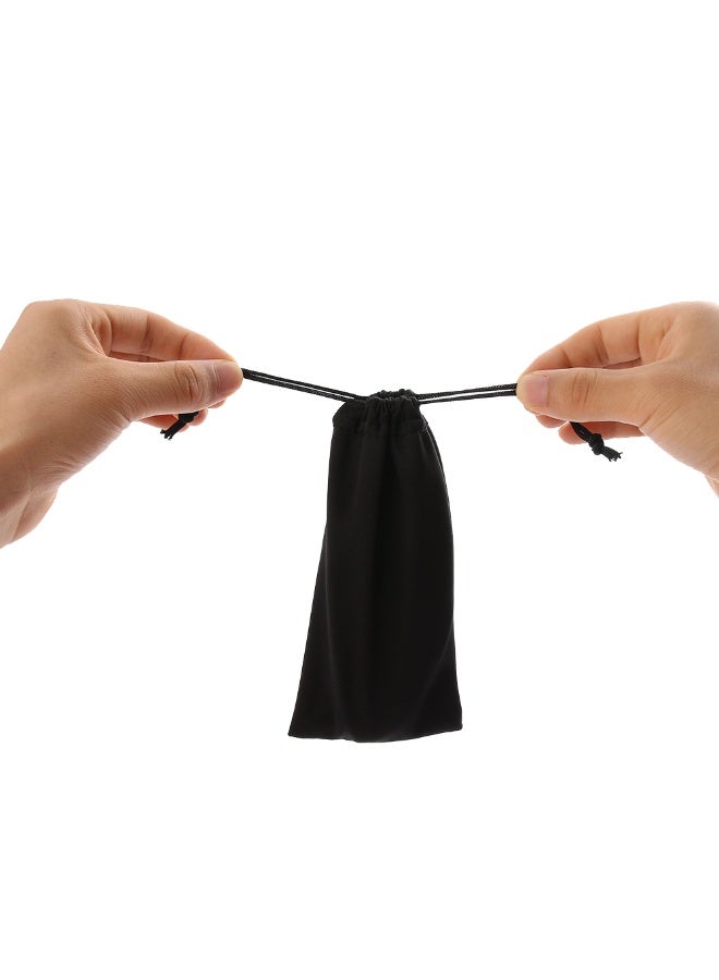 4 قطع حقيبة نظارات شمسية من الألياف الدقيقة مقاومة للغبار حقيبة تخزين للنظارات مع 4 قطع قماش تنظيف - Image 3