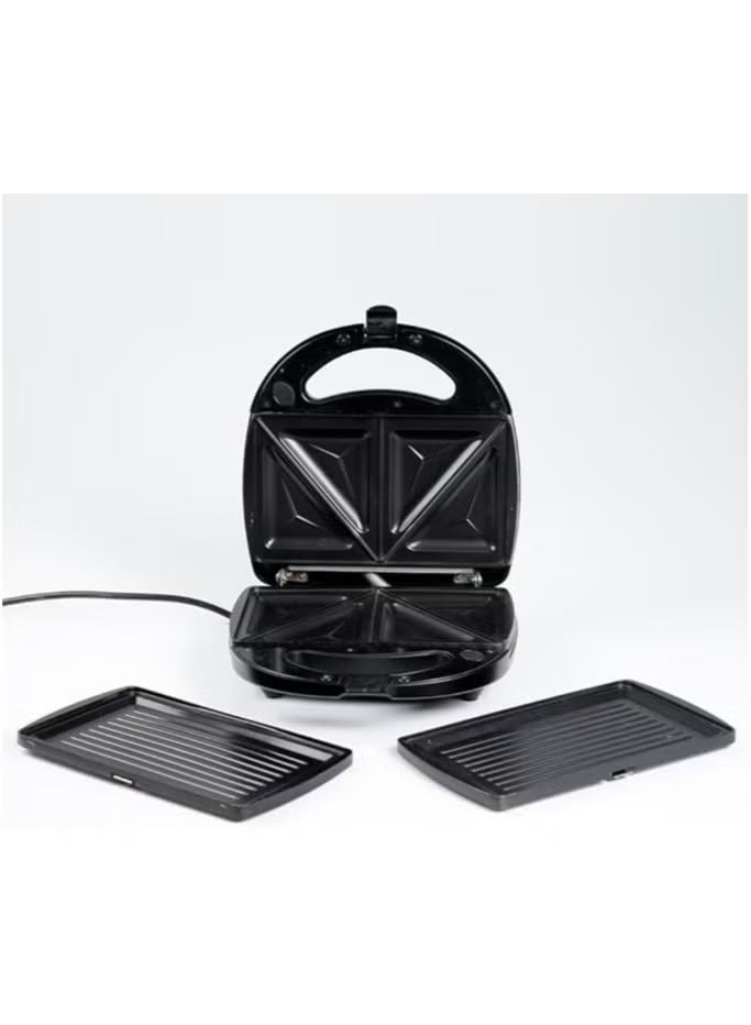 MEBASHI Grill Sandwich Maker | JAPAN | 800 Watt, Cool Touch Handle,Toast, Waffle, Griddle, Non-Stick Coating Plates, Automatic Temperature Control, Anti-Slip Feet (ME-SW1005W2)(750W) - Image 3