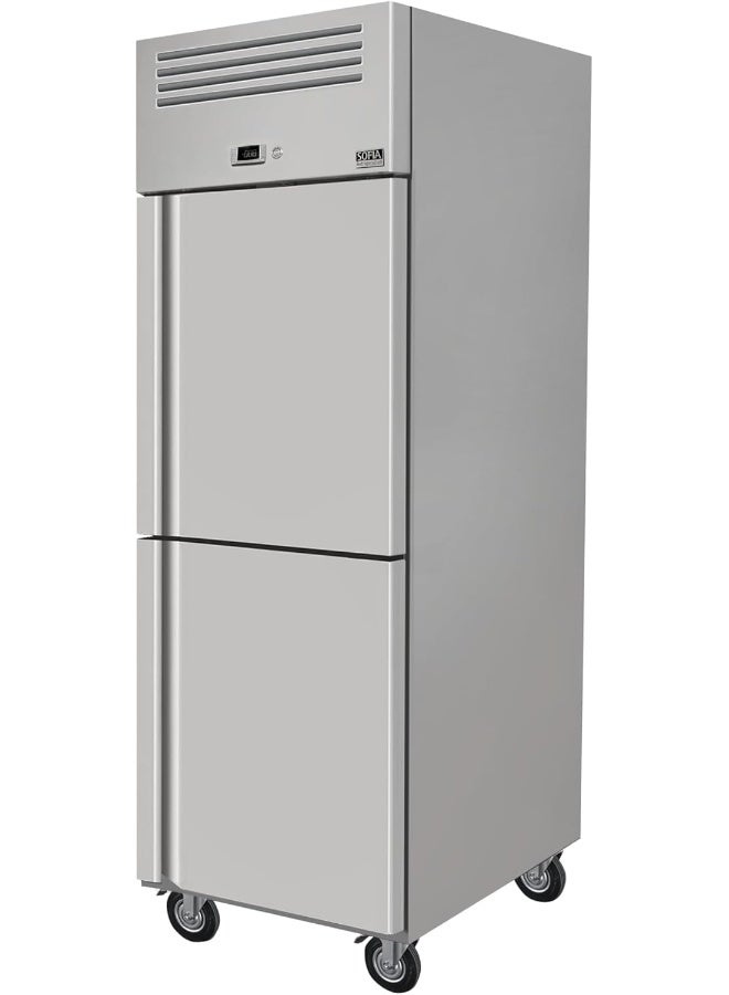 Sofia Refrigeration Coreline Upright Two Half Door Stainless Steel Freezer