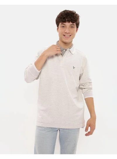 American Eagle AE Long-Sleeve Flex Pique Tipped Polo Shirt
