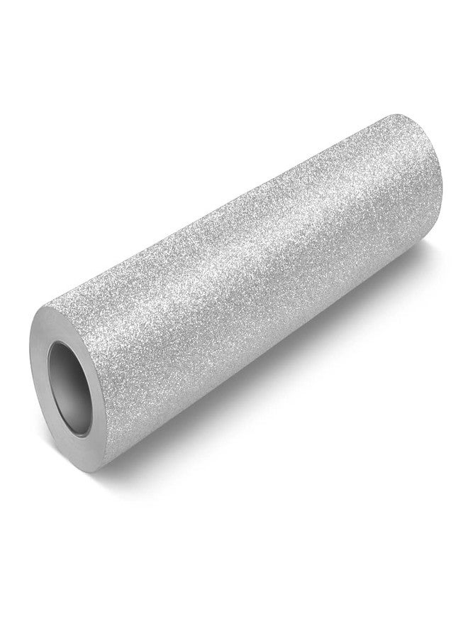 في فيفيد لفة فينيل لاصق دائم للأعمال الحرفية من VViViD Glitter Silver DECO65 (6 أقدام × 1 قدم) - Image 1