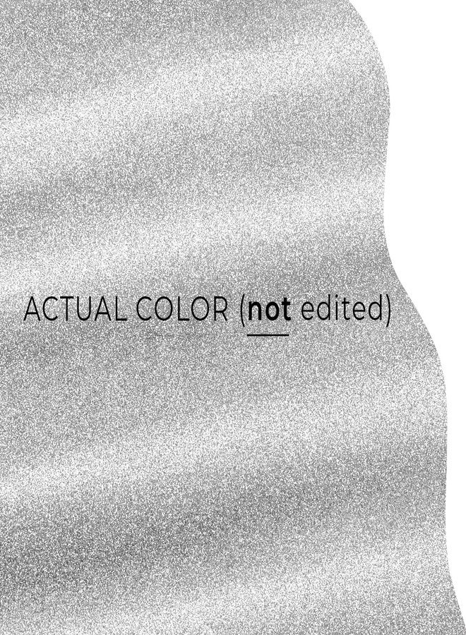 في فيفيد لفة فينيل لاصق دائم للأعمال الحرفية من VViViD Glitter Silver DECO65 (6 أقدام × 1 قدم) - Image 2