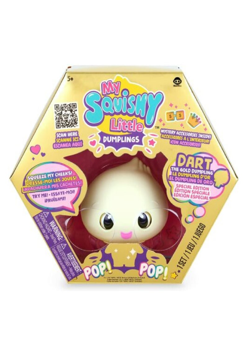 WowWee - My Squishy Little Golden Dumpling Interactive Doll Collectible with Accessories Dart - Image 1
