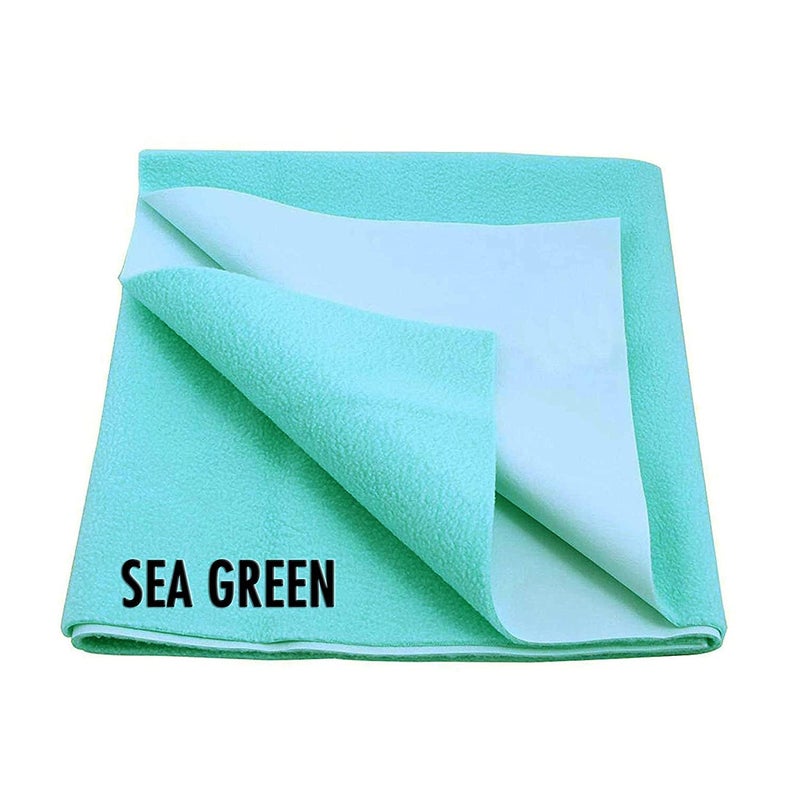 Desithat Waterproof & Washable Instadry Extra Absorbent Baby Dry Sheet & Bed Protector/Crib Sheet - Large 55x39 Inches/140X100 Cms(sea Green) - Image 1
