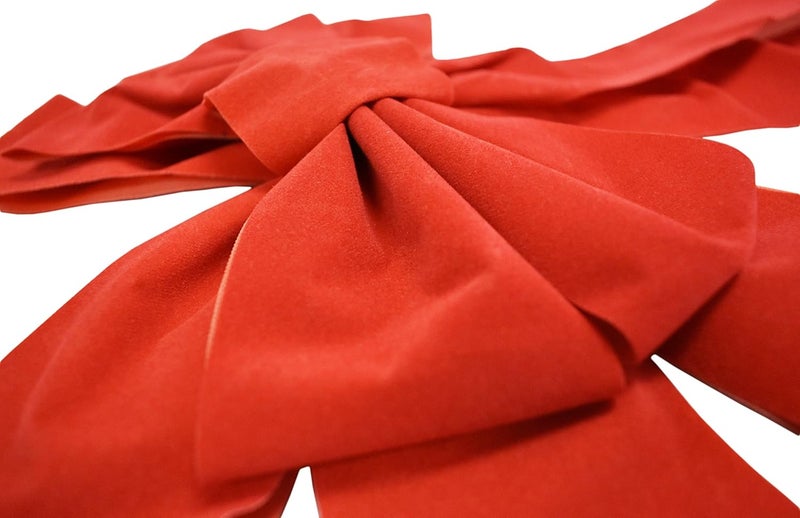 REGENT Black Duck Brand Set of 2 Red Velvet Bows 26" Long 10" Wide 10 Loop Holiday - Christmas Bows! - Image 3